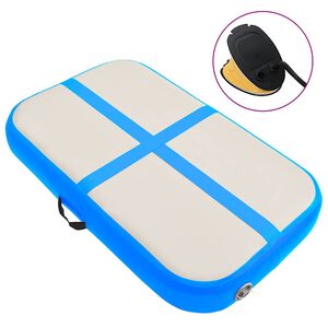 vidaXL k&eacute;k PVC felf&uacute;jhat&oacute; tornamatrac pump&aacute;val 60 x 100 x 15 cm