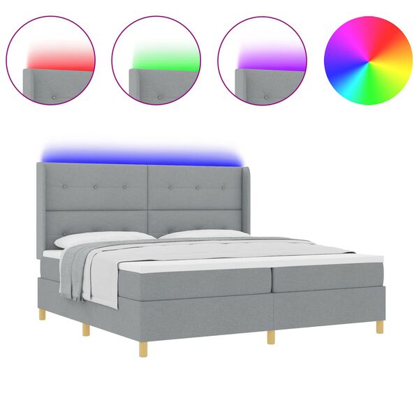 vidaXL Boxrug&oacute;s &aacute;gy matracmal Vil&aacute;gossz&uuml;rke 140 x 200 cm sz&ouml;vet