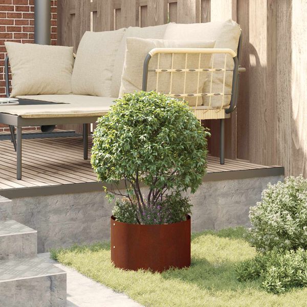 vidaXL &Uuml;ltető gyűrű 5 pcs Barna 30 x 30 x 20 cm Időj&aacute;r&aacute;s&aacute;ll&oacute; ac&eacute;l