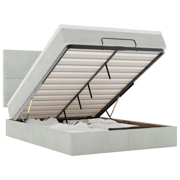 vidaXL Ottom&aacute;n &aacute;gykeret matracokkal vil&aacute;gossz&uuml;rke 140x190cm b&aacute;rsony