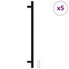 vidaXL 5 db fekete rozsdamentes ac&eacute;l szekr&eacute;nyfoganty&uacute; 320 mm