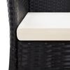 vidaXL 9 r&eacute;szes k&uuml;lt&eacute;ri fekete polyrattan &eacute;s ak&aacute;cfa &eacute;tkezőgarnit&uacute;ra
