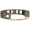 vidaXL sz&uuml;rke polyrattan &eacute;s t&ouml;m&ouml;r ak&aacute;cfa jakuzzi-keret