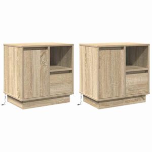vidaXL &Eacute;jjeliszekr&eacute;ny 2 pcs Sonoma t&ouml;lgy 50 x 34,5 x 50 cm Faanyag