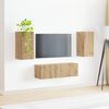 vidaXL TV falit kabinet szett 4 pcs Artisan t&ouml;lgy Faanyag