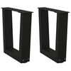 vidaXL 2 db fekete, V-alak&uacute; ac&eacute;l doh&aacute;nyz&oacute;asztal l&aacute;b 30 x (30-31,3) cm