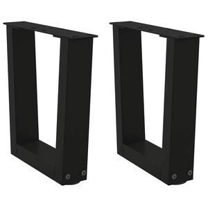 vidaXL 2 db fekete, V-alak&uacute; ac&eacute;l doh&aacute;nyz&oacute;asztal l&aacute;b 30 x (30-31,3) cm