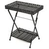 vidaXL vintage &ouml;sszecsukhat&oacute; fekete f&eacute;m te&aacute;z&oacute;asztal 58 x 35 x 72 cm