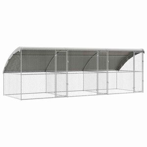 vidaXL Kutyah&aacute;z 3 db Ez&uuml;st 6 x 2 x 2 m Horganyzott ac&eacute;l