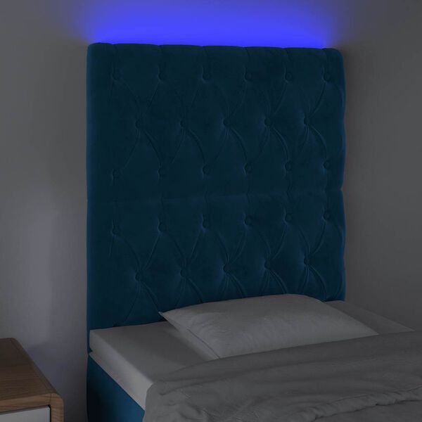 vidaXL s&ouml;t&eacute;tk&eacute;k b&aacute;rsony LED-es fejt&aacute;mla 80x7x118/128 cm
