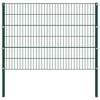 vidaXL zöld vas kerítéspanel oszlopokkal 176,5 x 120 cm