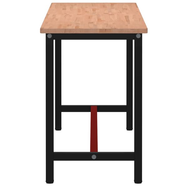 vidaXL t&ouml;m&ouml;r b&uuml;kkfa &eacute;s f&eacute;m munkaasztallap 200x55x81,5 cm