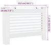 vidaXL 2 db fehér MDF radiátorburkolat 112 x 19 x 81,5 cm