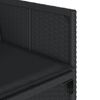 vidaXL 13 r&eacute;szes fekete polyrattan kerti &uuml;lőgarnit&uacute;ra p&aacute;rn&aacute;kkal