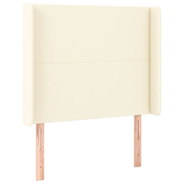 vidaXL krémszínű műbőr fejtámla szárnyakkal 83x16x118/128 cm