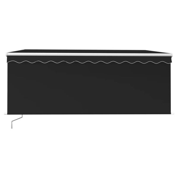 vidaXL antracitsz&uuml;rke k&eacute;zzel kih&uacute;zhat&oacute; napellenző redőnnyel 3 x 2,5 m