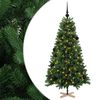 vidaXL Műkar&aacute;csonyfa g&ouml;mbbel 120 cm 150 LED Meleg feh&eacute;r PVC Z&ouml;ld