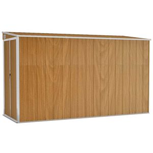 vidaXL barna sz&iacute;nű, falra szerelhető kerti f&eacute;szer 118 x 288 x 178 cm horganyzott ac&eacute;lb&oacute;l