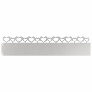 vidaXL Gyepszeg&eacute;lyek 10 db 103 x 0,05 x 22 cm Rozsdamentes Ac&eacute;l Ez&uuml;st