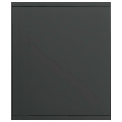 vidaXL magasfényű szürke forgácslap könyv-/TV-szekrény 36x30x143 cm