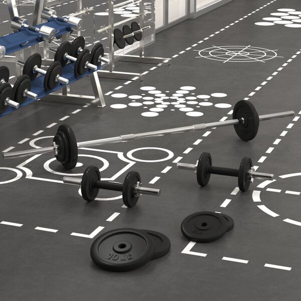 vidaXL &ouml;nt&ouml;ttvas egykezes &eacute;s k&eacute;tkezes s&uacute;lyz&oacute;k t&aacute;rcs&aacute;kkal 60 kg