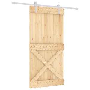 vidaXL Cs&uacute;sz&oacute; ajt&oacute; Term&eacute;szetes &eacute;s Feh&eacute;r 100 x 210 cm Szil&aacute;rd Fenyőfa