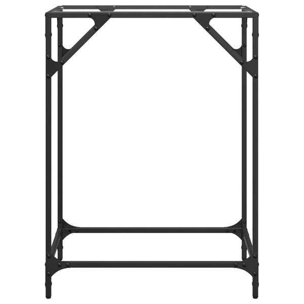 vidaXL acél tálalóasztal átlátszó üveglappal 60 x 35 x 81 cm