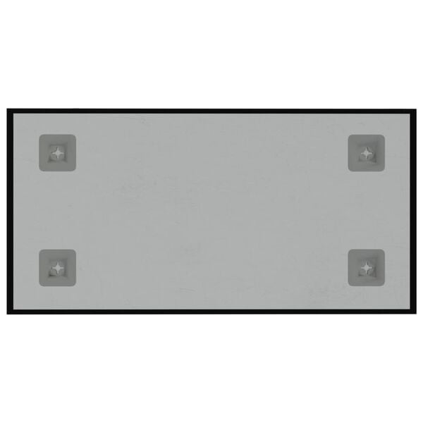 vidaXL fekete falra szerelhető edzett &uuml;veg m&aacute;gnest&aacute;bla 40 x 20 cm