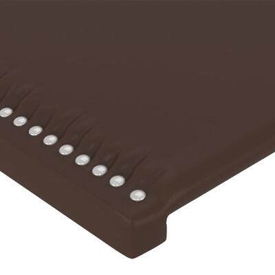 vidaXL barna műbőr LED-es fejtámla 90 x 5 x 78/88 cm
