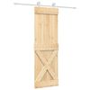 vidaXL Cs&uacute;sz&oacute; ajt&oacute; Term&eacute;szetes &eacute;s Feh&eacute;r 70 x 210 cm Szil&aacute;rd Fenyőfa