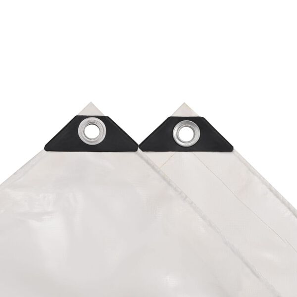 vidaXL feh&eacute;r takar&oacute;ponyva 650 g/m&sup2; 3 x 4 m