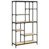 vidaXL sonoma t&ouml;lgy szerelt fa &eacute;s ac&eacute;l k&ouml;nyvespolc 99x35,5x176 cm