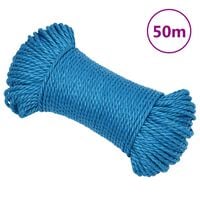 vidaXL kék polipropilén munkakötél 3 mm 50 m