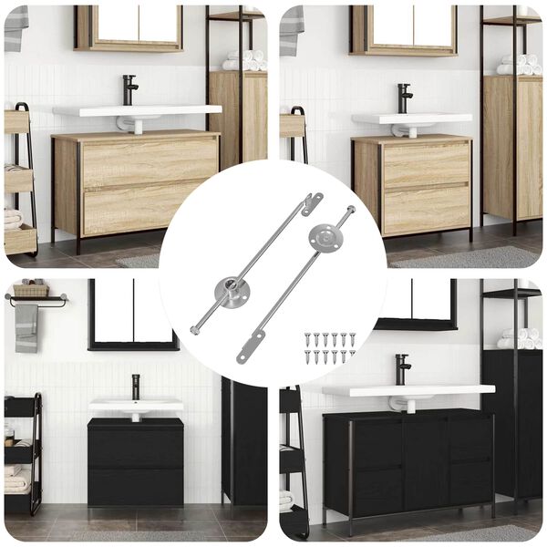 vidaXL H&uacute;z&oacute; R&uacute;d Zsan&eacute;r 2 pcs Ez&uuml;st 190 mm Vas