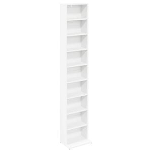 vidaXL CD szekr&eacute;ny Feh&eacute;r 33 x 23,5 x 175 cm Szerelt Fa