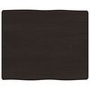 vidaXL s&ouml;t&eacute;tbarna kezelt t&ouml;m&ouml;r asztallap 60x50x(2-6) cm