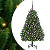 vidaXL Műanyag Hajtogat&oacute;s Kar&aacute;csonyfa 150 LED Z&ouml;ld 120 cm PVC &eacute;s Ac&eacute;l
