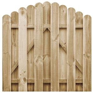 vidaXL impregn&aacute;lt fenyőfa kertkapu 100 x 100 cm