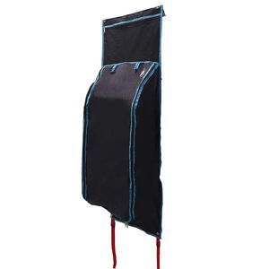 vidaXL T&aacute;rol&oacute;t&aacute;ska t&aacute;rol&oacute;val Fekete &eacute;s K&eacute;k 140 x 43 cm oxford
