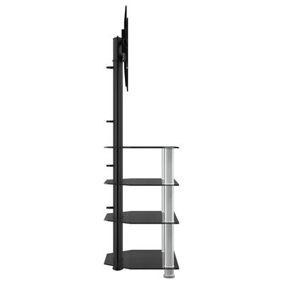 vidaXL 4-szintes fekete és ezüst sarok TV-állvány 32-70 hüvelyk