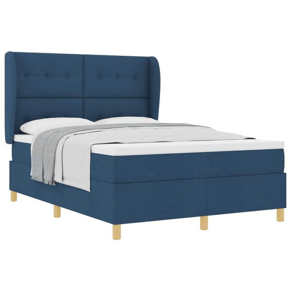 vidaXL Boxspring &aacute;gy matraccal S&ouml;t&eacute;tsz&uuml;rke 90x190 cm Sz&ouml;vet K&eacute;k sz&ouml;vet