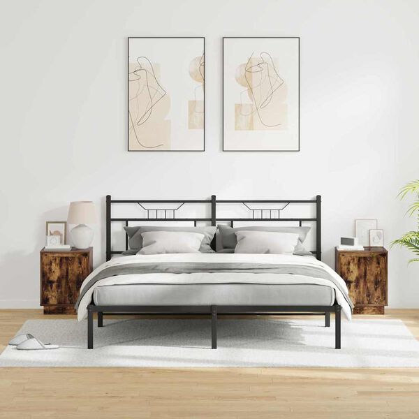 vidaXL &Eacute;jjeliszekr&eacute;ny 2 pcs F&uuml;st&ouml;lt t&ouml;lgy 39 x 34,5 x 50 cm Faanyag