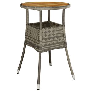 vidaXL sz&uuml;rke ak&aacute;cfa &eacute;s polyrattan kerti asztal &Oslash;60 x 75 cm