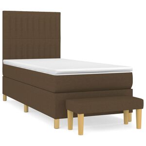 vidaXL s&ouml;t&eacute;tbarna sz&ouml;vet rug&oacute;s &aacute;gy matraccal 80 x 200 cm