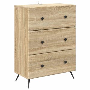 vidaXL Fi&oacute;kos szekr&eacute;ny Sonoma T&ouml;lgy 66 x 34,5 x 90 cm Szerelt Fa