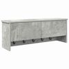 vidaXL Fali Kab&aacute;thorog polcokkal Beton Sz&uuml;rke 80 x 20 x 30 cm Faanyag