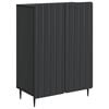 vidaXL Sz&eacute;f Fekete 66 x 34,5 x 92 cm Szerelt Fa