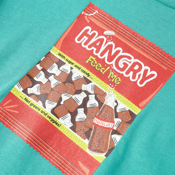 Sötét mentaszínű rövid ujjú gyerekpóló 140