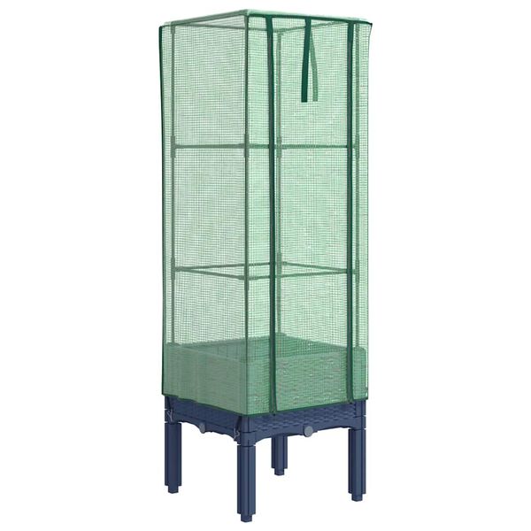 vidaXL rattan megjelen&eacute;sű magas&aacute;gy&aacute;s melegh&aacute;ztakar&oacute;val 40x40x140 cm