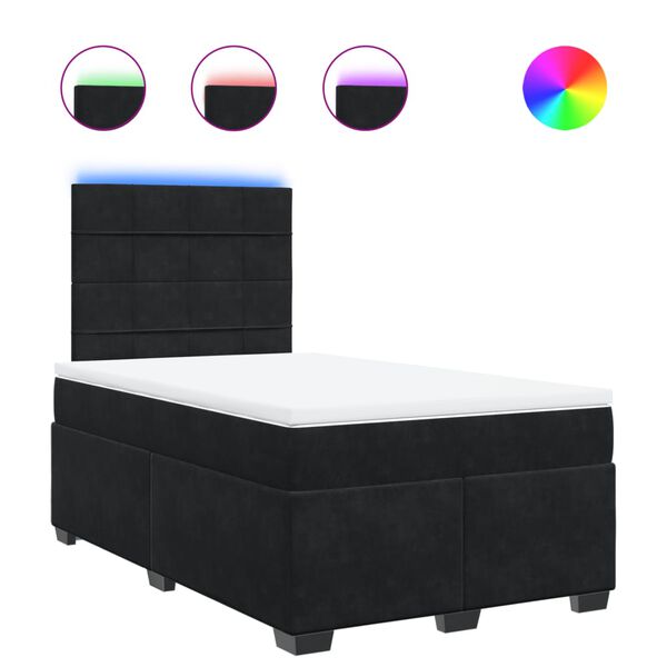 vidaXL fekete b&aacute;rsony rug&oacute;s &aacute;gy matraccal 120x190 cm